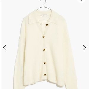 NWOT Madewell White Collared Sweater 🤍🤍🤍